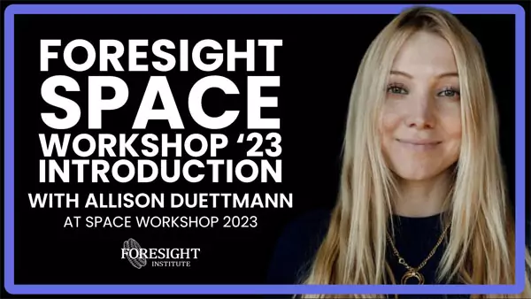 Foresight Space Workshop 23 Introduction Foresight