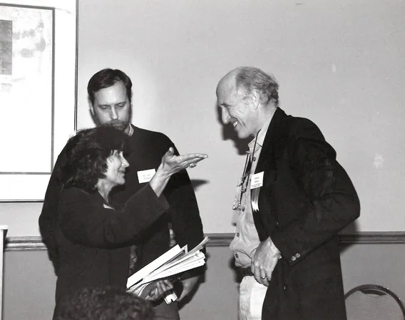 Foresight advisor Stewart Brand (right) at early conference