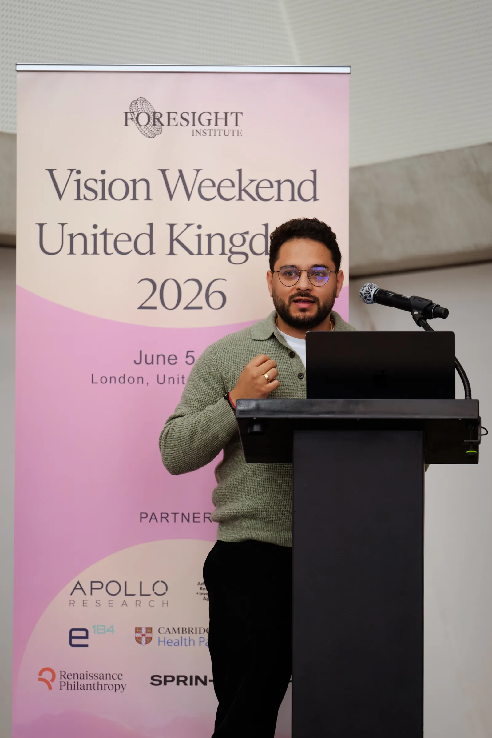 A speaker at Vision Weekend United Kingdom 2026