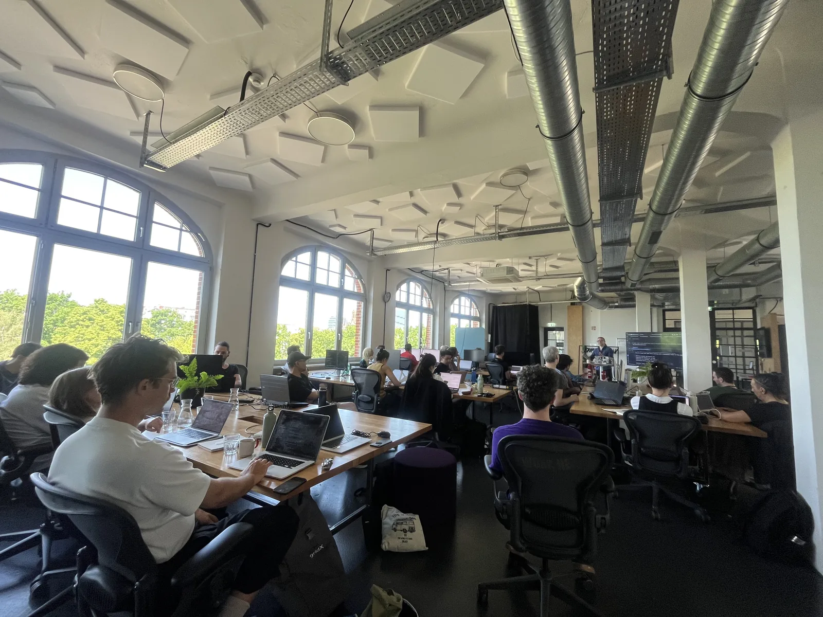 A large coworking room