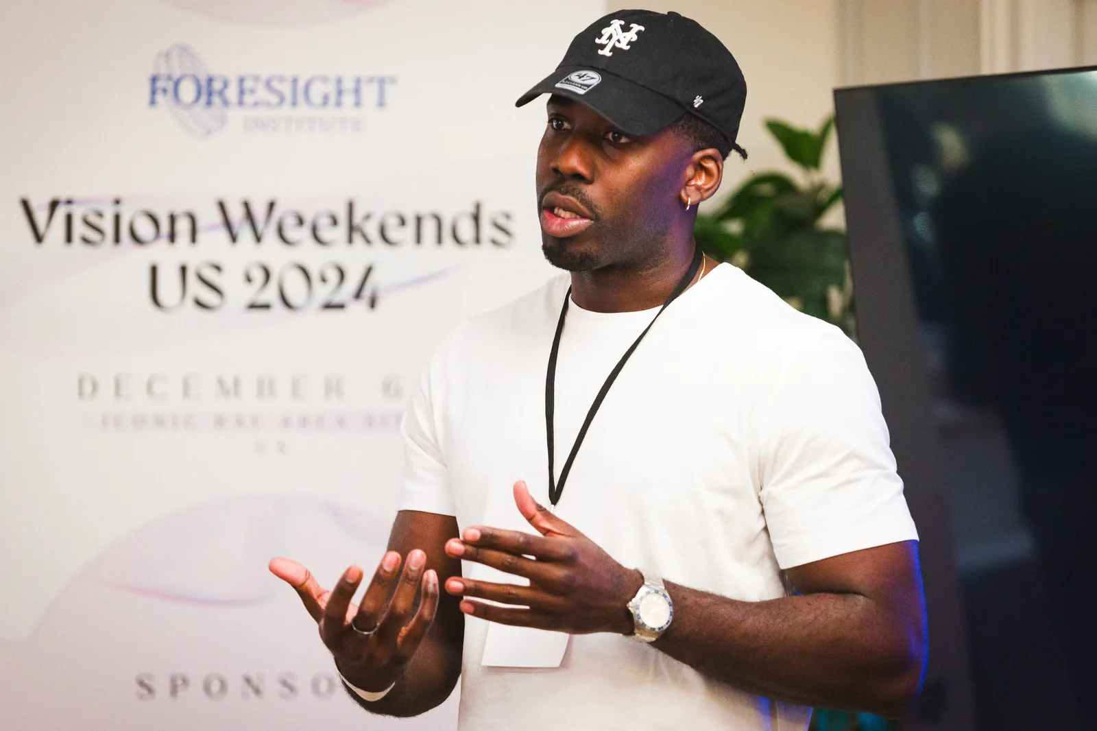 A speaker at Vision Weekends US 2024