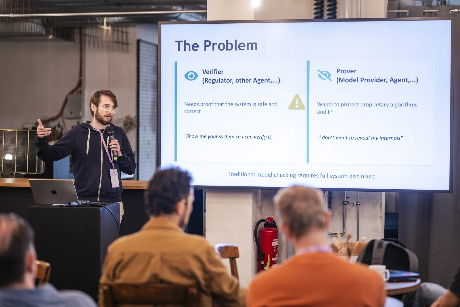 A presenter at a Foresight workshop